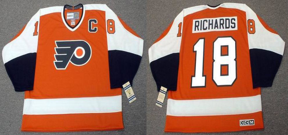 2019 Men Philadelphia Flyers #18 Richards Orange CCM NHL jerseys1->philadelphia flyers->NHL Jersey
